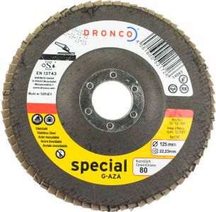 Dronco Zirconium Flap Disc 80 Grit 5 inch