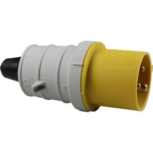 110V 16A 3 Pin Yellow Plug IP44 6H